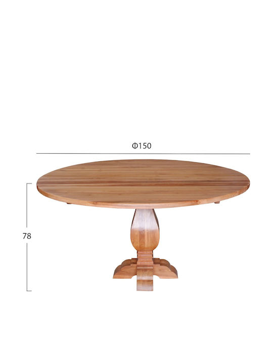 Holztisch Braun 150x150x78cm