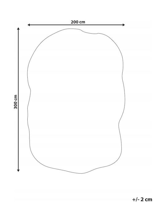 Beliani Wohnzimmer Teppich 200x300cm Beigefarbe