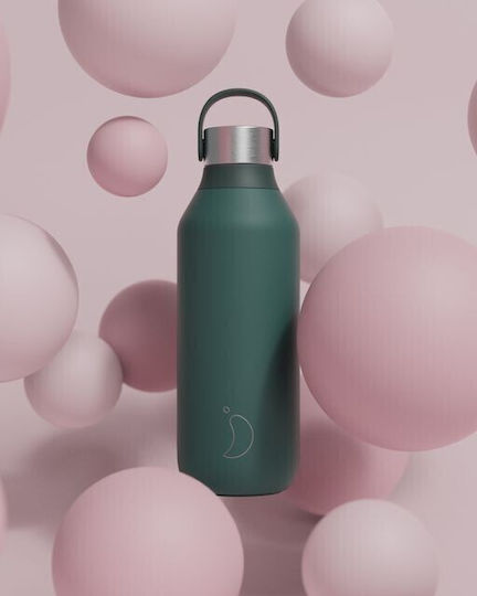 Chilly's Series 2 Bottle Thermos Stainless Steel BPA Free 500ml Pine Green