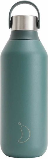 Chilly's Series 2 Bottle Thermos Stainless Steel BPA Free 500ml Pine Green