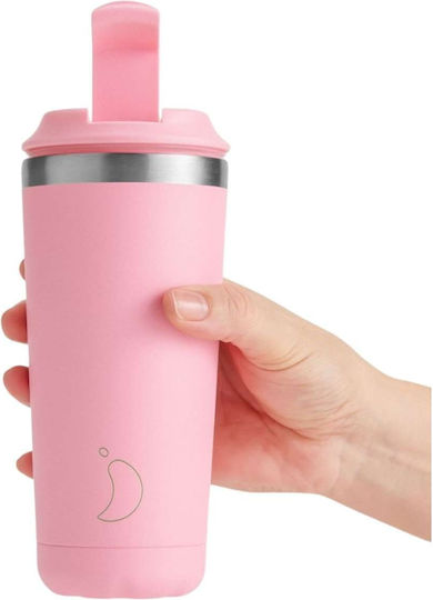 Chilly's Original Ποτήρι Θερμός Ανοξείδωτο BPA Free 500ml Pastel Pin