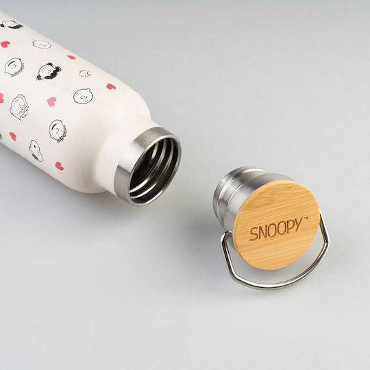 Grupo Erik Snoopy Stainless Steel Thermos Bottle 500ml Snoopy Love Season With Handle
