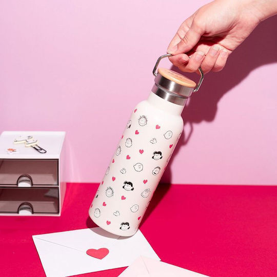 Grupo Erik Snoopy Stainless Steel Thermos Bottle 500ml Snoopy Love Season With Handle