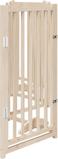 vidaXL Wooden Dog Divider with 6 Panels 300x90cm Fir Natural