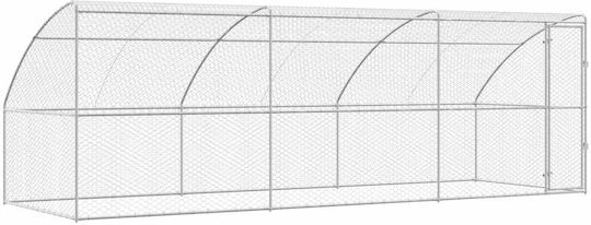 vidaXL Πάρκο Σκύλου 600x200x200εκ. Ασημί