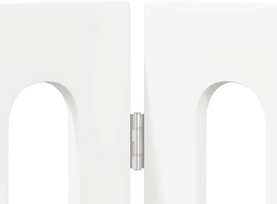 vidaXL Divider De Verandă Din Lemn Pentru Câini Cu 4 Panouri 201x38x90 Cm Alb