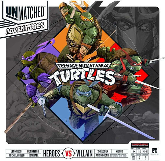 Επιτραπέζιο Παιχνίδι Unmatched Adventures: Teenage Mutant Ninja Turtles για 1-4 Παίκτες 9+ Ετών (EN) Iello