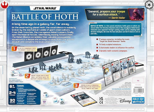 Επιτραπέζιο Παιχνίδι Star Wars: Battle Of Hoth για 2-4 Παίκτες 8+ Ετών (EN) Days of Wonder
