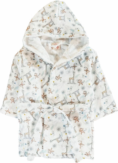 Minilori Baby Kids Bathrobe Multicolour with Hood