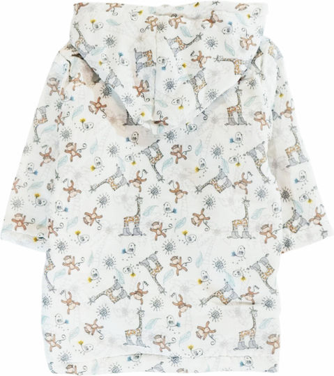 Minilori Baby Kids Bathrobe Multicolour with Hood