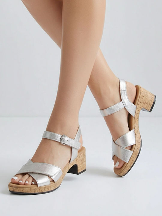 Damen Sandalen Aus Leder Anatomisch Beiges
