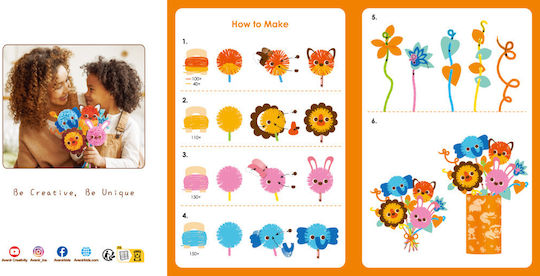 Avenir Paper Cutting Animal Bouquet for Children 3+ years Years