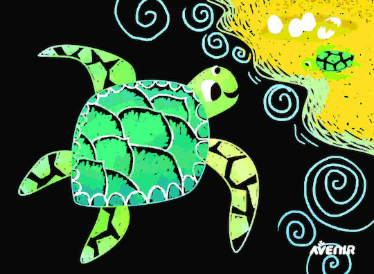 Avenir Ζωγραφική Scratch Junior Sea Friends για Παιδιά 3+ Ετών 8τμχ