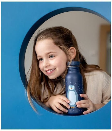 Trixie Mr. Penguin Παιδικό Παγούρι Πεταλούδα Ανοξείδωτο με Καλαμάκι Non Spill 500ml (Διάφορα Σχέδια/Χρώματα)