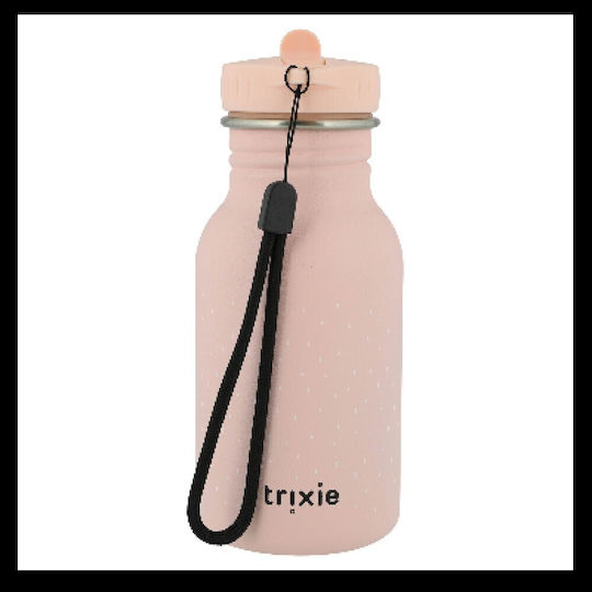 Trixie Kids Water Bottle Stainless Steel with Straw Non Spill Blue 350ml
