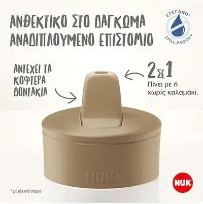 Nuk Flip Παιδικό Παγούρι Γαλάζιο 450ml