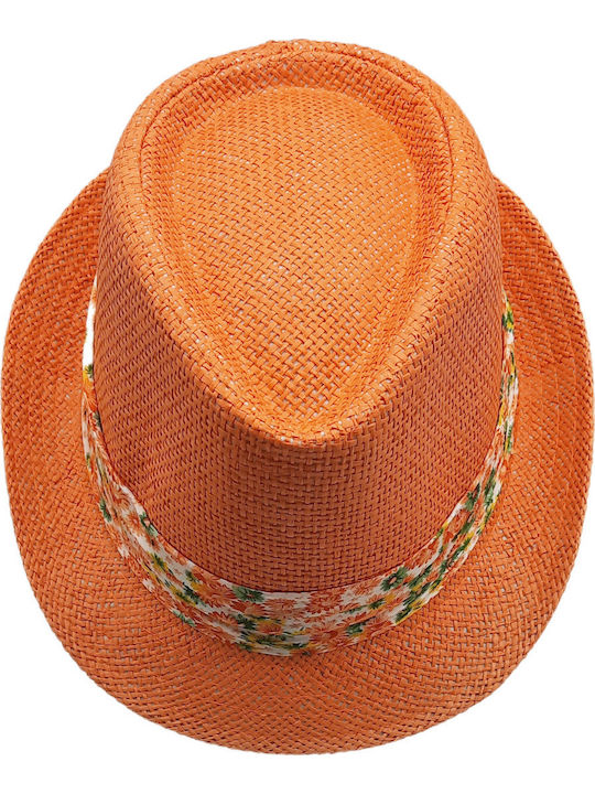 Brims and Trims Women's Fedora Hat Orange