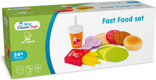 New Classic Toys Fast Food από Ξύλο για 3+ Ετών 3τμχ