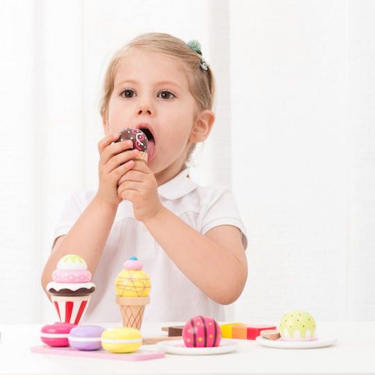 New Classic Toys Set Eiscreme aus Hölzern für 2+ Jahre 20 Stück