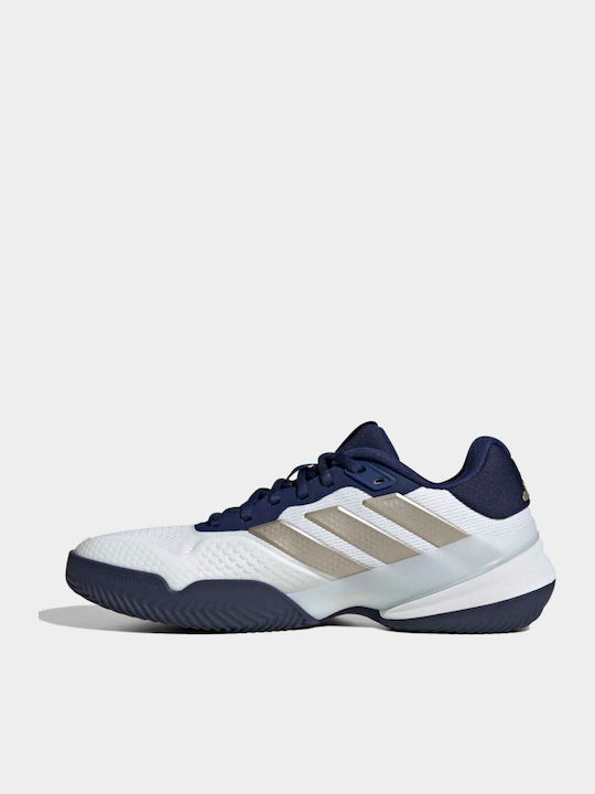 adidas Barricade Мъжки Обувки за Тенис за Глинени Игрища Бели