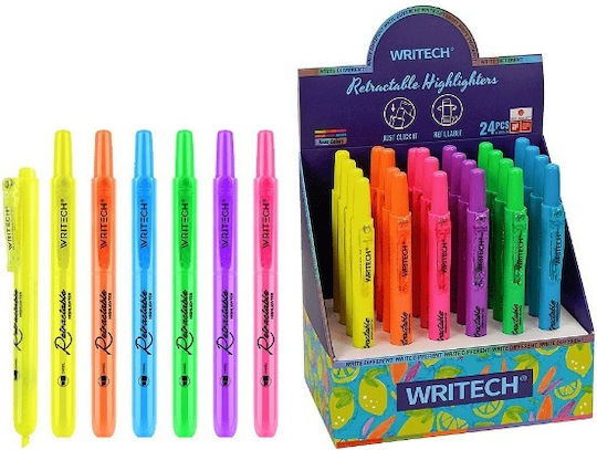 Writech Μαρκαδόροι Υπογράμμισης Neon Σετ 24τμχ