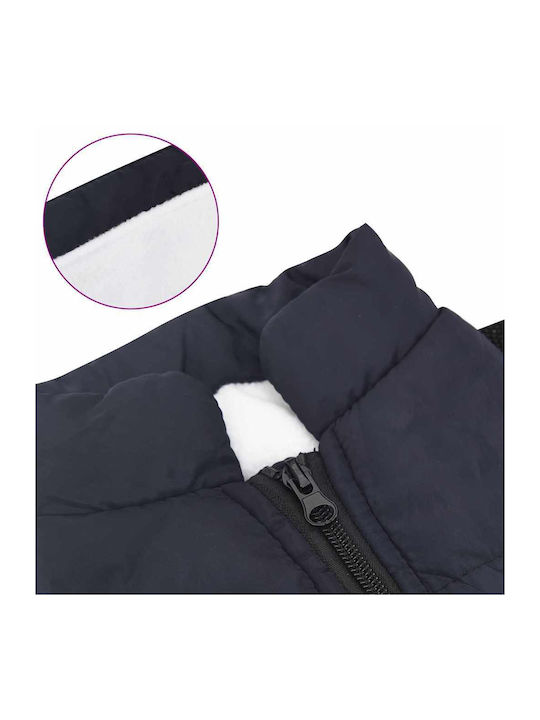 vidaXL Μπουφάν Σκύλου Fleece / Αδιάβροχο Μπλε Medium