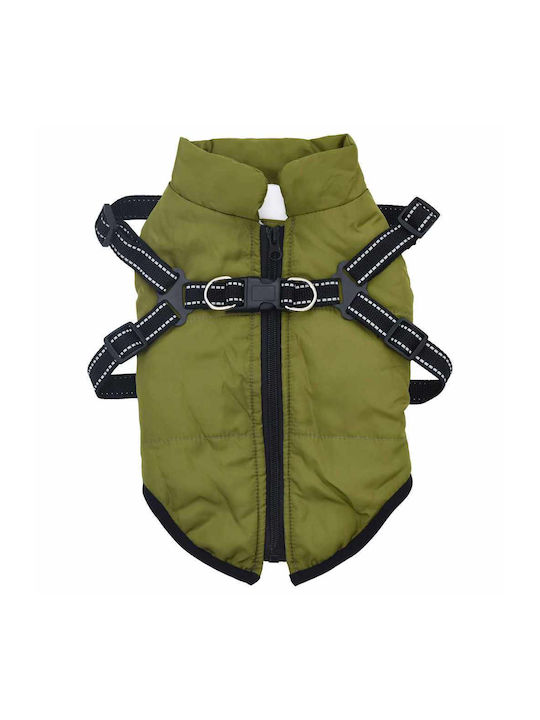 vidaXL Green Fleece / Waterproof Dog Coat XXLarge