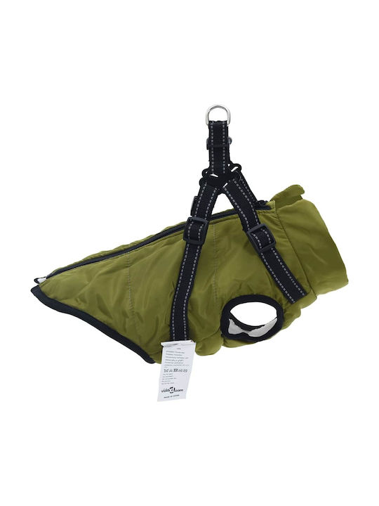 vidaXL Green Fleece / Waterproof Dog Coat XXLarge