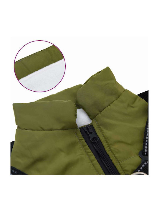 vidaXL Green Fleece / Waterproof Dog Coat XXLarge