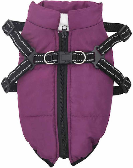 vidaXL Purple Fleece / Waterproof Dog Coat XLarge