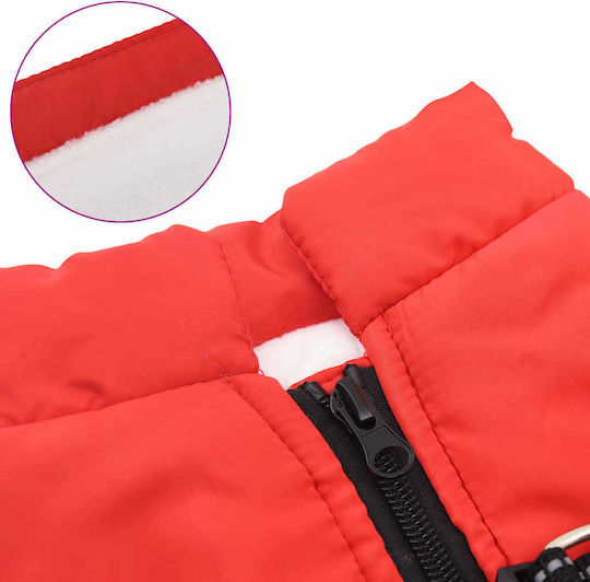 vidaXL Red Fleece / Waterproof Dog Coat XXLarge
