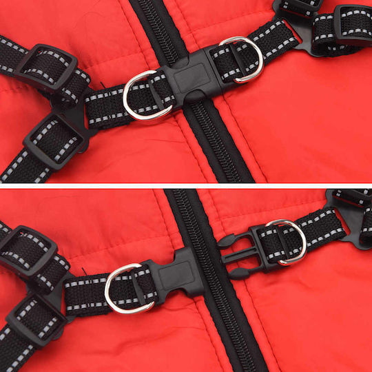 vidaXL Red Fleece / Waterproof Dog Coat XXXLarge