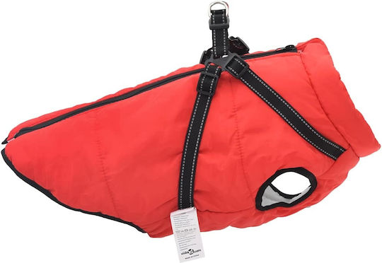 vidaXL Red Fleece / Waterproof Dog Coat XXXLarge