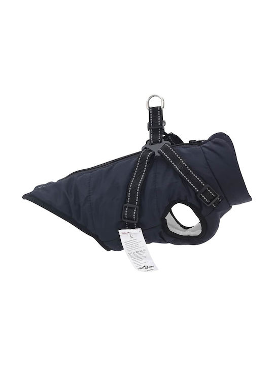 vidaXL Μπουφάν Σκύλου Fleece / Αδιάβροχο Μπλε Small