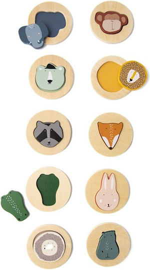 Trixie Shape Sorting Toy Matching Game Peg Animals made of Wood for 12++ Months
