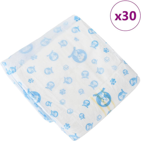 vidaXL Pampers pentru câini Foarte mic - 17.5cm 30buc