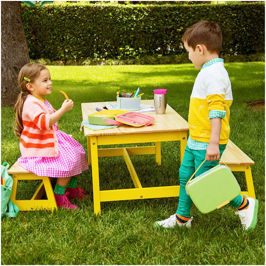 Munchkin Bento Box Plastic Kids' Lunch Set Green