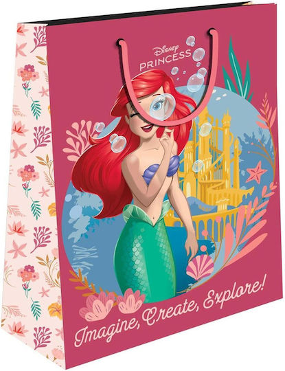 Διακάκης Χάρτινη Τσάντα για Δώρο με Θέμα "Disney Princess" 23x11x18εκ.