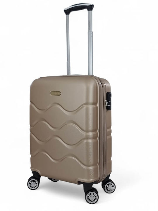 Greenwich Polo Club Cabin Hard Travel Suitcase Gold with 4 Wheels Height 55cm