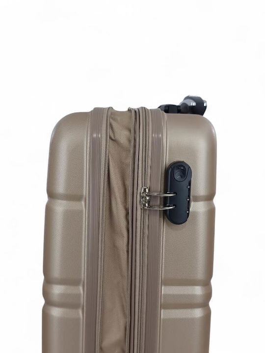 Greenwich Polo Club Cabin Hard Travel Suitcase Gold with 4 Wheels Height 55cm