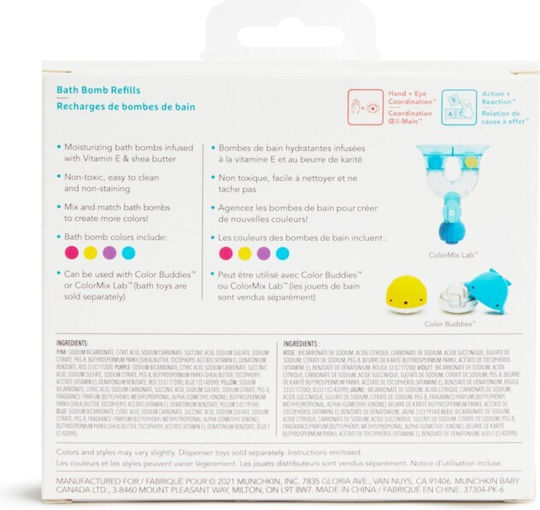 Munchkin Colour Buddies Moisturising Refill Tablets Bath Toy for 24++ Months