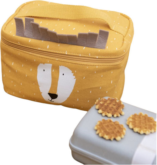 Trixie Mr. Lion School Hand Lunch Bag 3lt Yellow Dinosaurs 21 x 15 x 17cm