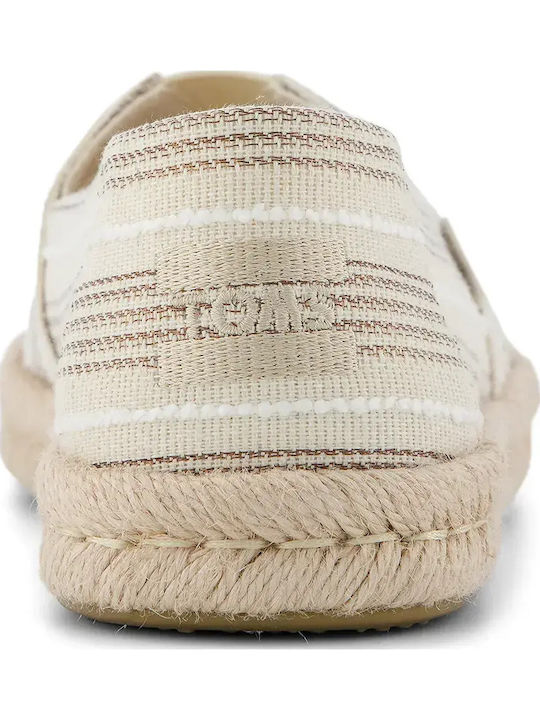 Fabric Women's Espadrilles in Beige Colour