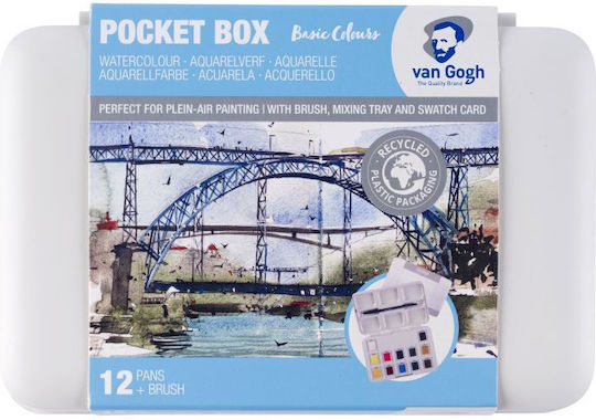 Royal Talens Van Gogh Set de Colorat Set de acuarele de buzunar 12 culori 12buc