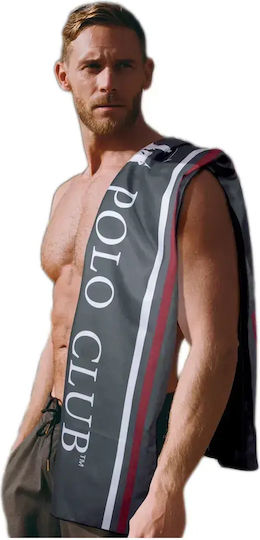 Greenwich Polo Club Πετσέτα Microfiber Σώματος 280gr/m² Διπλής Όψεως Γκρι 170x80εκ.