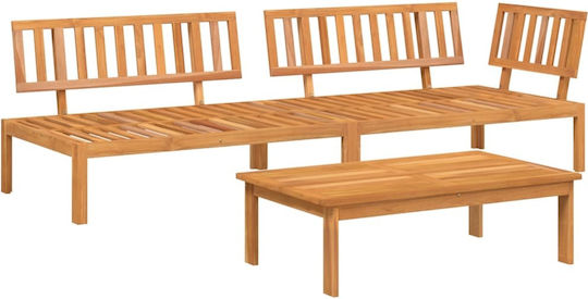 Garten- und Outdoor-Möbelset Wohnzimmer 3 Stück Massives Akazienholz Garten- und Outdoor-Möbelset Wohnzimmer 3 Stück Massives Akazienholz