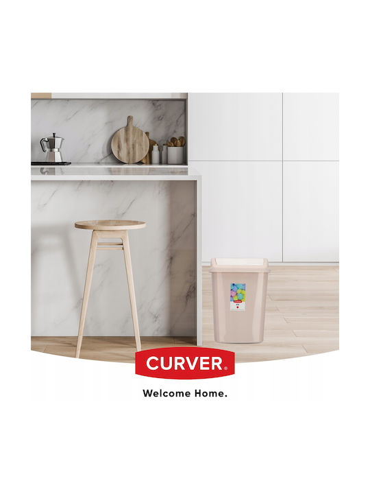 Curver Kunststoff Büroabfallbehälter 10Es Beige 25x36x20cm