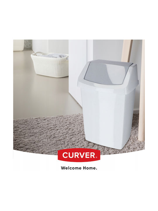 Curver Office Plastic Waste Bin 25lt Gray 26.5x50.5x32.5cm