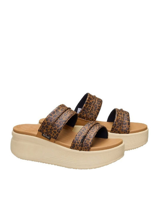 Summer Women's Platforms in Style Brown Slippers