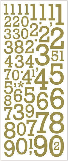 Creativ Company Paper Decorative Sticker for DIY Crafts Gold 10x24cm